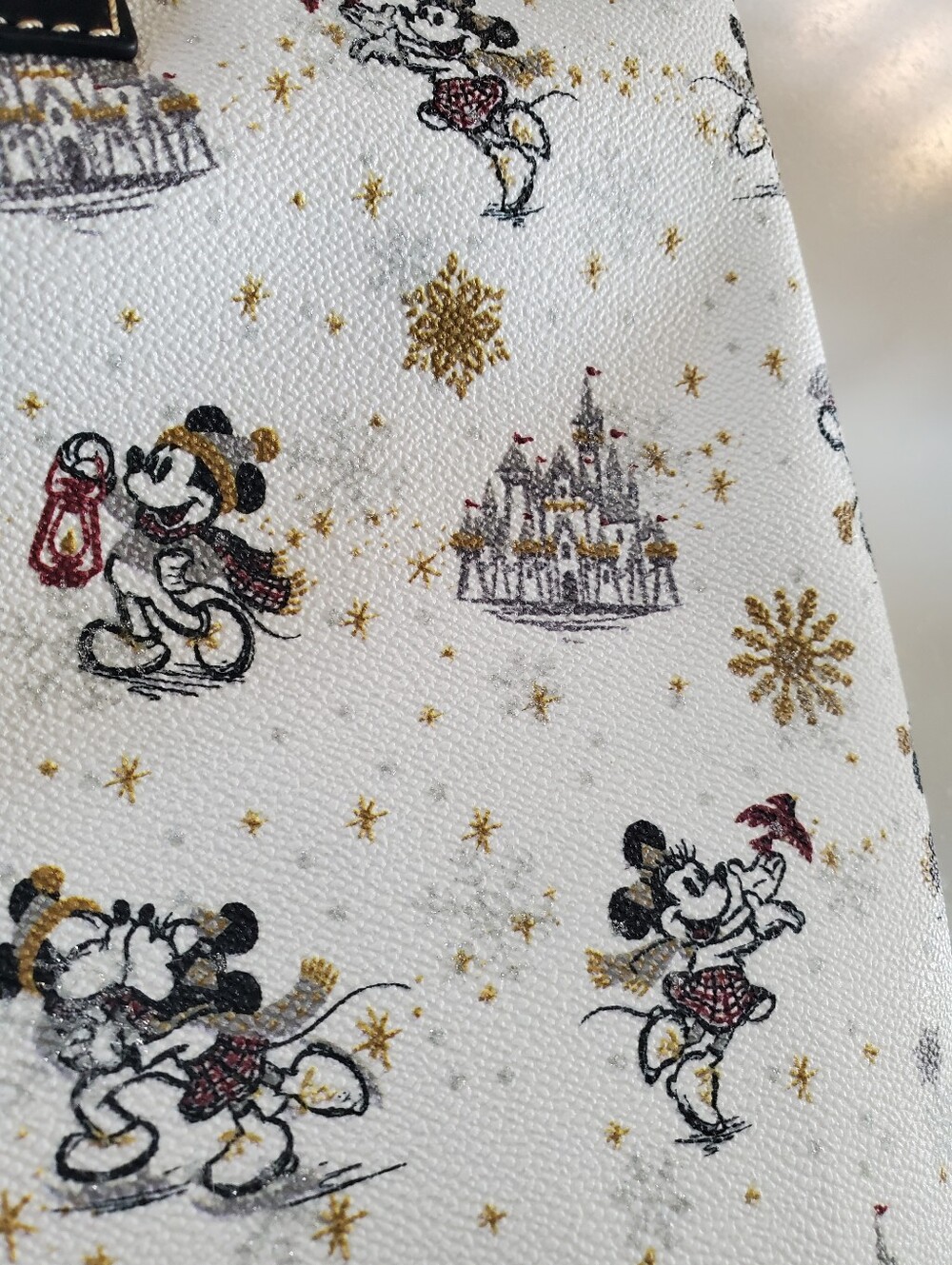 Disney Parks Dooney & Bourke Holiday Winter Mickey Tote Bag - Picture 7 of 17